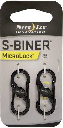 NITE Ize NI-LSBM-01-2R3 Karabiner MicroLock S-Biner 2 35mm x 15mm x 7mm 2St. von Nite Ize