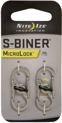 NITE Ize NI-LSBM-11-2R3 Karabiner MicroLock S-Biner 2 35mm x 15mm x 7mm 2St. von Nite Ize