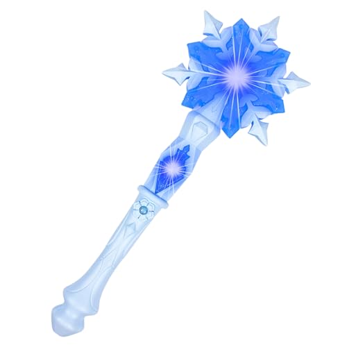 Niumowang Zauberstab Kinder Leuchtend, Schneeflocke magischen Zauberstab, Prinzessinnen Zauberstab, Zauberstab Kinder, Led-Zauberstäbe, Für Weihnachten Halloween Partyzubehör, Gastgeschenke (Blau) von Niumowang