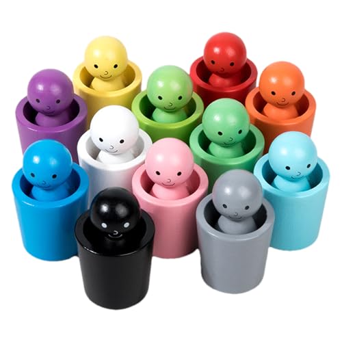 Kids Peg Dolls In Tassen - Farbsortierplayset, Vorschulspielzeug | Feinmotorik -Lernspiel Für Kleinkinder Über 3 Jahren Pädagogisch Montesoris Aktivität Sortiert Peg Dolls Mit Bechern Frühes Lernen Kids Peg Dolls In Tassen - Farbsortierplayset, Vorschulspielzeug | Feinmotorik -Lernspiel Für Kleinkinder Über 3 Jahren Pädagogisch Montesoris Aktivität Sortiert Peg Dolls Mit Bechern Frühes Lernen von Nixiara