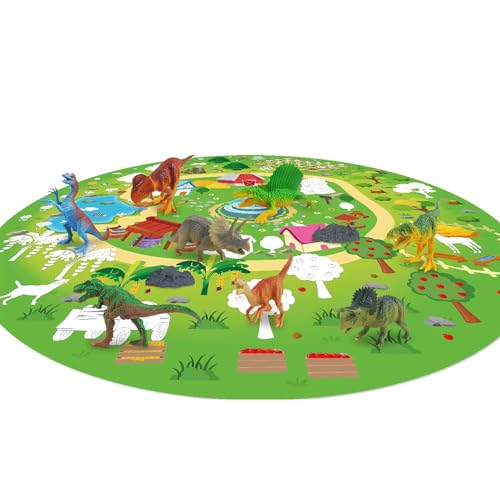 Nixiara Dinosaurierfiguren Set, Dinosaurier -Wissenschafts -Kit,Realistische 8 Modelle Spielzeugdinosaurierfiguren mit Spielmatte - Partybevorzugungen, Wissenschaftskits, Bildungswert für Kinder zu von Nixiara