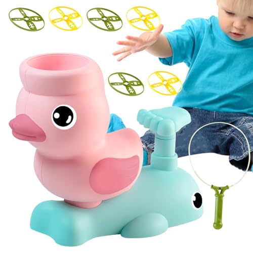 Nixiara Duck Flying Disc Start Toys, Flying Disc Catching Game - Bunte Kinder im Freien im Freien - Lustige Feinmotorik -Fähigkeiten Lernspiel, Familienjagdaktivitäten für den Hinterhof, Garten von Nixiara