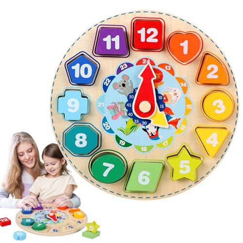 Nixiara Sortieruhr aus Holz, Sortieruhr in Form aus Holz | Puzzle für die Anpassung der Form | frühzeitige pädagogische Aktivität für Mädchen ab 3 Jahren Nixiara Sortieruhr aus Holz, Sortieruhr in Form aus Holz | Puzzle für die Anpassung der Form | frühzeitige pädagogische Aktivität für Mädchen ab 3 Jahren von Nixiara