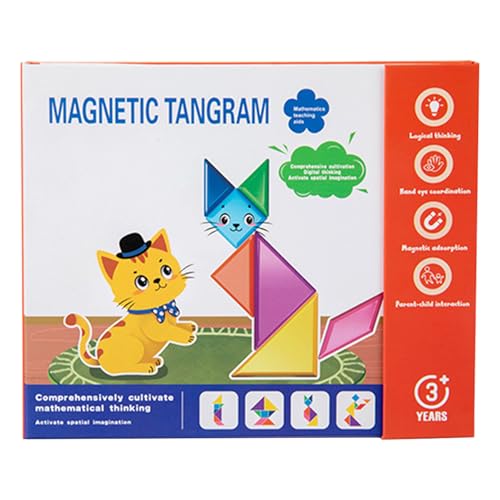 Nixiara Tangram Puzzles für Kinder | Magnetisches Lernspielzeug - Geometrische Formen,Für Kinder Ab 3 Jahren Mädchen Kindergarten Vorschule Homeschool Mathematik Lernspielzeug Nixiara Tangram Puzzles für Kinder | Magnetisches Lernspielzeug - Geometrische Formen,Für Kinder Ab 3 Jahren Mädchen Kindergarten Vorschule Homeschool Mathematik Lernspielzeug von Nixiara