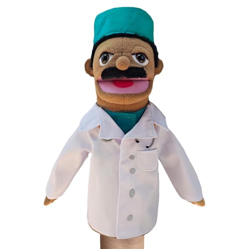 Doctor Puppet – Weiche, gefüllte Handpuppe, perfekt für Kinder | Lern- und Rollenspielspielzeug, ideal für Partys und Aufführungen, REGT Lernen und Spaß an von Nixieen