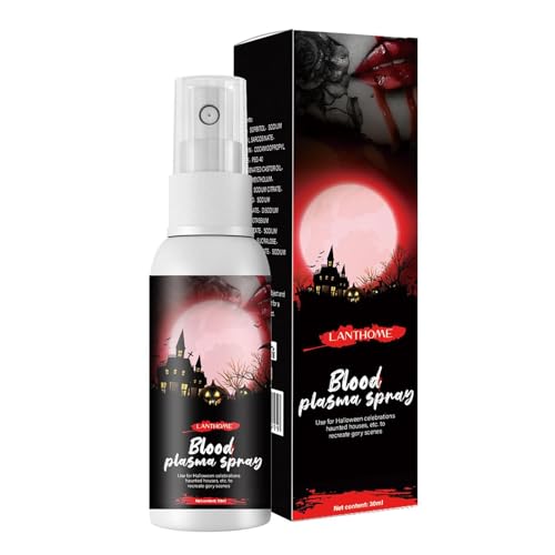 Kunstblutspray – 30 ml Zombie-Vampir-Make-up, Halloween-Dekoration, Requisiten | Realistische professionelle Horror-Themen-Bluteffekte, waschbarer, einfach zu verwendender Kunstblutnebel, für Streiche von Nixieen