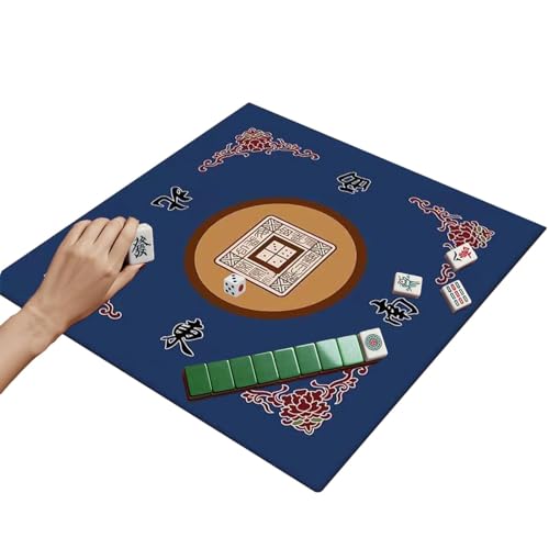 Mahjong-Tischmatte – Mahjong-Brettzubehör, Spieltischschutz | Rutschfeste, verdickte Mahjong-Tischdecke, Mehrzweck-Schreibtischunterlage zur Geräuschreduzierung für Mahjong-Pokerkarten, Brettspiele, 8 von Nixieen