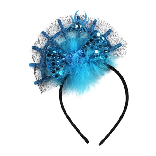 Nixieen Fascinator aus Spinnennetz, vielseitig einsetzbar, Festival-Kopfschmuck mit Spinnenhaarreifen, leicht, bequem für Cosplay, Abschlussball, Halloween-Party von Nixieen