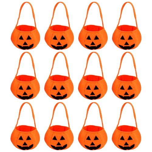 Nixieen -Geschenktüten – vielseitig einsetzbar mit -Griff Oben, Vlies-Halter für süße Süßigkeiten | 12 Teile für Halloween, Partygeschenke und Süßes oder Saures-Überraschungen für Kinder von Nixieen