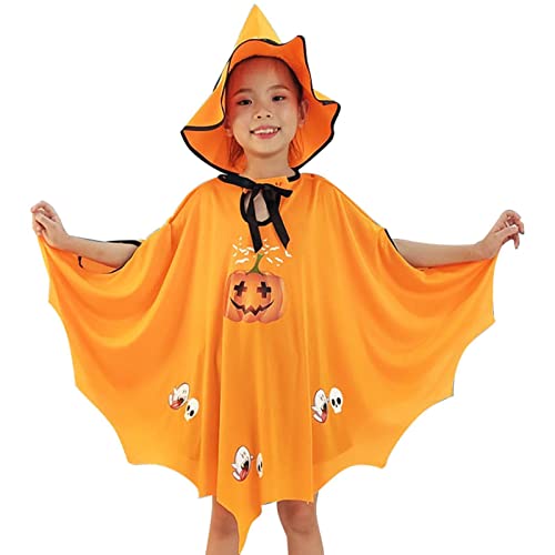 Nixieen Hexenumhang für Kinder - Kinderumhang Cosplay-Kostüme, Halloween-Kostüme | Hautfreundlicher und langlebiger Kinderumhang, Unisex-Umhang für Partys, Polyester-Cosplay-Kostümhut von Nixieen