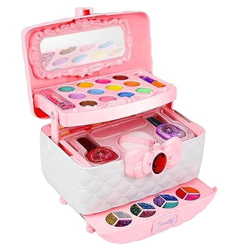 Nixieen Make-up-Set für Mädchen, Make-up-Set für Kleinkinder, mit Nagellack, Kosmetik-Set für Kinder, waschbar, für Mädchen, Make-up-Kits von Nixieen