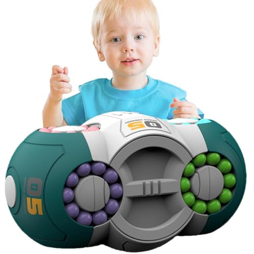 Rotierende magische Bohne, rotierendes magisches Bohne-Spielzeug | Fidget Hand Sensorisches Spielzeug - 360 Grad drehbares Lern- und Bildungsspielzeug, pädagogischer Würfelspinner für Kinder, , Mädche von Nixieen