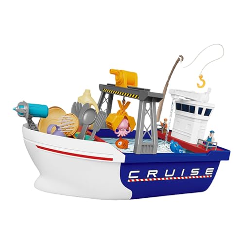 Spielzeug für Wasserfischerei, Arbeitsbecken für Kinder, Spielzeug für Fischerboote, umweltfreundliches Angelspielzeug, schwimmendes Schwimmbad, lustiges Spiel, Geschirrspüler-Set auf dem Boot von Nixieen