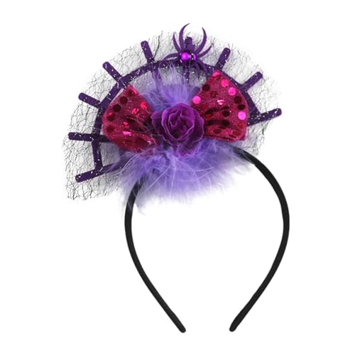 Spinnenhaar-Stirnband, Spinnennetz-Kopfschmuck | Vielseitig verwendbarer Festival-Kopfschmuck mit Spinnen-Haarreifen – leichter, bequemer Spinnen-Kopfschmuck für Cosplay, Abschlussball, Halloween-Part von Nixieen