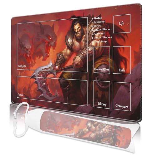 MTG Playmat, Playmats for MTG TCG 61.0 cm x 35.6 cm Stitched Edges Play Mat with Free Storage Bag for Cards Game Play Waterproof Battle Board Game MTG Playmat with Zones von Nkddert