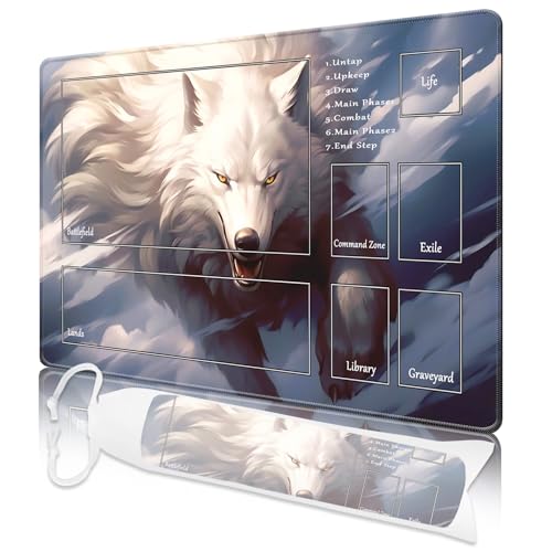 "Nkddert“ MTG-Spielmatte, Spielmatten für MTG TCG, 61 x 35,6 cm, genähte Kanten, Spielmatte mit kostenloser Aufbewahrungstasche für Kartenspiele, wasserdichtes Battle-Brettspiel, MTG-Spielmatte mit Z von Nkddert