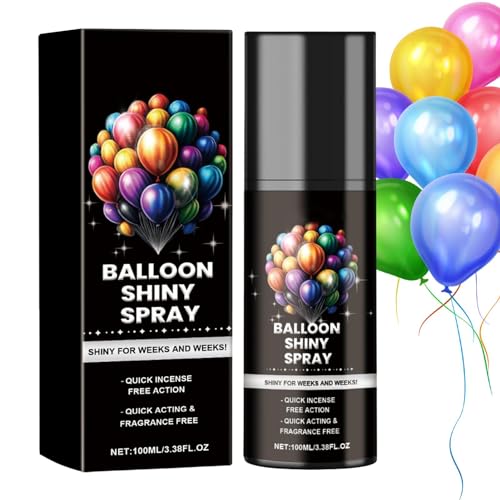 Ballon-Hochglanz-Spray | 100 ml Luftballons glänzendes Spray | Ballonaufheller Spray, Ballon Shiny Enhancer, Shiny Glow Spray für dauerhaftes Glanz-Finish von Nkmujil