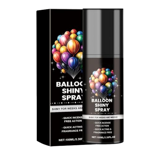 Ballonglanzspray, Glanzspray für Luftballons,100 ml Ballons glänzendes Spray - Balloons Shiny Spray, Shiny Glow Spray, Balloon Brightener Spray für langanhaltenden Glanz von Nkmujil