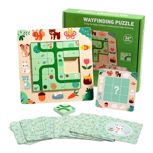 Holzlabyrinth-Puzzlebrett, Labyrinth-Puzzlespielzeug | Wegweisendes hölzernes Labyrinth-Brettspielspielzeug,Labyrinth-Brettspiel, Lernpuzzle, Kinderspiele für Kinder, Logikspiel, Ausbildung von Nkmujil