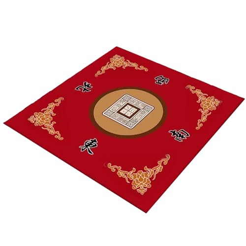 Mahjong Spielmatte, Mahjong-Tischdecke, Mahjong-Tuch, 80 x 80 cm, Mahjong-Tischdecke, rutschfeste Mahjong-Abdeckung, verschleißfester Tischschutz für Mahjong-Pokerkarten von Nkmujil