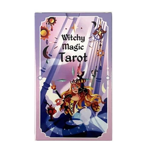 Mystisches Tarot-Deck, Orakel-Wahrsagungskarten, Hexenzauber Set, Englische Ausgabe, Spirituelle Führung, Intuitives Lesen, 78 Karten, Perfekt für Tarot-Liebhaber und Meditation von Nkmujil