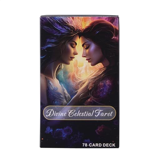 Nkmujil Divine Celestial Tarot, 78 Karten Tarotdeck, lebendige Bilder, Tarot, lässiges Tarotspiel, himmlische Tarotkarten, Anfänger-Tarot-Set für Familienunterhaltung und Freunde Partys von Nkmujil