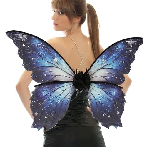 Nkmujil Fairy Wings, Fairy Wings Adult Women, Fairy Wings for Girls, Fairy Wings Kids, Butterfly Costume, Cosplay Butterfly Wings for Halloween, Feast Dressing Wings for Adults and Girls von Nkmujil