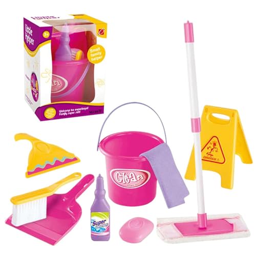 Nkmujil Kleinkind Housekeeping Pretend | Kinder Reinigungsspielzeug | Kinder Housekeeping | Besen und Reinigungsset, Pretend Set für Mädchen und , Kleinkind Spielzeug Besen Set Perfekt für von Nkmujil