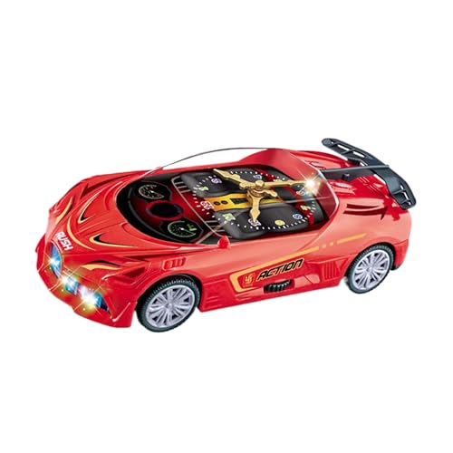 Nkmujil Light Music Car Toy | Light Music Racing Car Time Learning Toy - Creative Musical Sports Car Toddler Toy, Early Educational Light Up Musical Clock Toys von Nkmujil