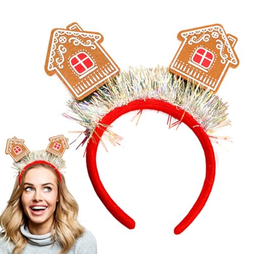 Nkmujil Partygeschenke Stirnbänder,Weihnachtshaarreifen - Weihnachtsmann-Stirnband mit Pailletten für Party - Kreatives Weihnachtsstirnband für Frauen, Erwachsene, Kinder von Nkmujil