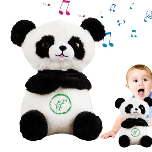 Nkmujil Soothing Panda Plush Toy | Soft Panda Plushie with Built-in Music & Sounds | Portable Sound Machine for Comforting Moments | Perfect Plush Toy for Kids & Adults von Nkmujil