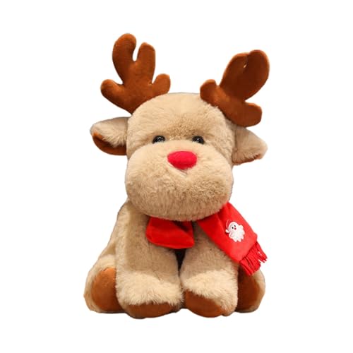 Nkmujil Stofftier Hirsch Stofftier Rentier Puppe Niedliches Stofftier Rentier Stofftier Rentier Stofftier Niedlich Stofftier Rentier Spielzeug für Weihnachtsfeiern Urlaub und Kinderzimmer von Nkmujil