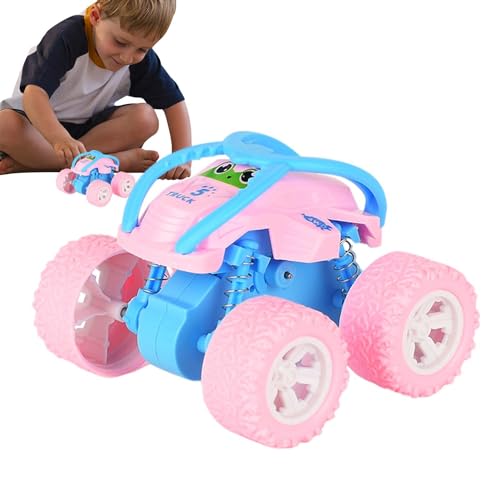 Nkmujil Stunt Pull Back Car for Boys, Friction-Powered Push-and-Go Double-Sided Vehicle, Small Four-Wheel Drive Stunt Car, Inertial Off-Road Rolling Toy, Ideal for Kids' Playtime von Nkmujil