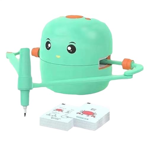 Nkmujil Zeichenroboter, Smart Drawing Robot Spielzeug, Zeichenroboter für Kinder, Roboter Zeichenspielzeug, 11 x 12,5 cm USB-Laderoboter Zeichenmaschine mit 100 Wortkartenspielzeug für , von Nkmujil