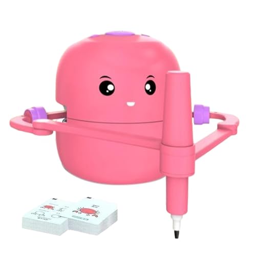 Nkmujil Zeichenroboter, Smart Drawing Robot Spielzeug, Zeichenroboter für Kinder, Roboter Zeichenspielzeug, 11 x 12,5 cm USB-Laderoboter Zeichenmaschine mit 100 Wortkartenspielzeug für , von Nkmujil