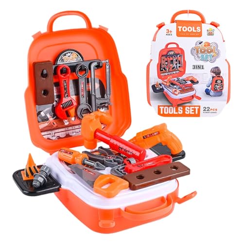 Tool Set for Kids, Simulation Toy Tool Set, Pretend Play Construction Tools, Portable Kids Tool Kit, Funny Toy Tool Equipment, Play Construction Tools for Boys, Tool Kit Toys for Girls von Nkmujil