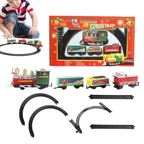 Weihnachtszug-Set | Zug-Sets für | Lustiges Weihnachtsspielzeug für kleine Kinder | Modelleisenbahn-Sets perfekt für Innendekorationen | Ideal zum Platzieren unter dem Weihnachtsbaum für von Nkmujil