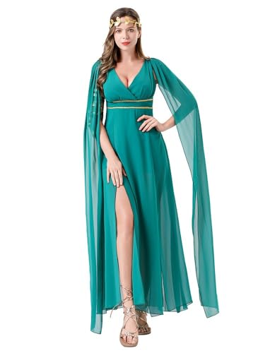Nlaayong Kostüm für Frauen Elegantes Chiffonkleid Cosplay-Outfit Halloween-Party langes Kleid mit fließendem Rock Nlaayong Kostüm für Frauen Elegantes Chiffonkleid Cosplay-Outfit Halloween-Party langes Kleid mit fließendem Rock von Nlaayong