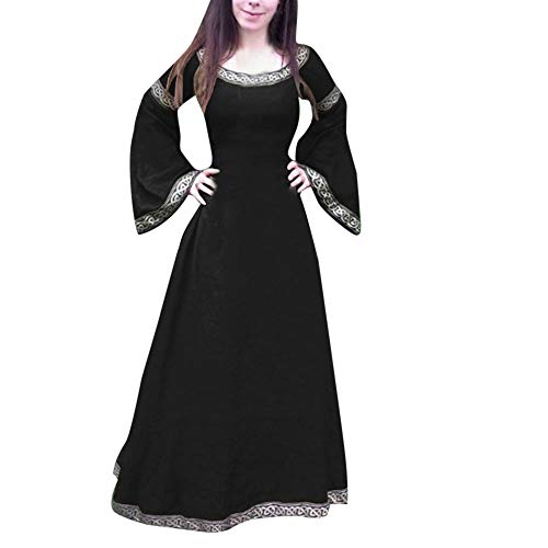 Nlaayong Mittelalter Kleid mit Trompetenärmel Party Kostüm bodenlang Vintage Retro Renaissance Costume Cosplay Damen Halloween-Karnevalskleid Nlaayong Mittelalter Kleid mit Trompetenärmel Party Kostüm bodenlang Vintage Retro Renaissance Costume Cosplay Damen Halloween-Karnevalskleid von Nlaayong