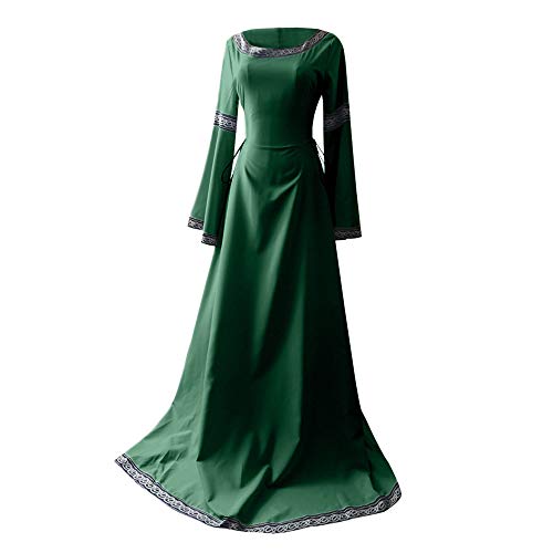 Nlaayong Mittelalter Kleid mit Trompetenärmel Party Kostüm bodenlang Vintage Retro Renaissance Costume Cosplay Damen Halloween-Karnevalskleid Nlaayong Mittelalter Kleid mit Trompetenärmel Party Kostüm bodenlang Vintage Retro Renaissance Costume Cosplay Damen Halloween-Karnevalskleid von Nlaayong