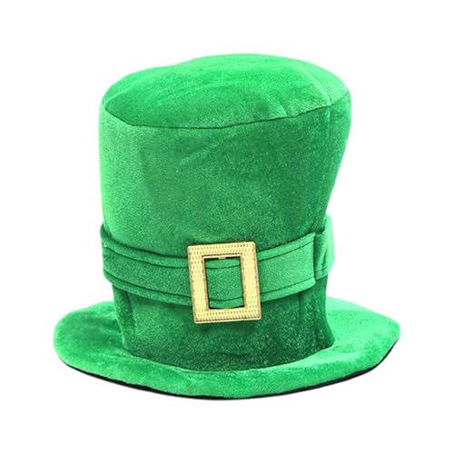 Nlaayong St. Patrick's Day:Grüner Hut Lustiger Zylinder Kleeblatthut Irischer Zylinder St. Patricks Day Zylinder Koboldhut Kleeblatt-zylinder Grüner Zylinder Stoff Fräulein Dekorativer Hut Cosplay von Nlaayong