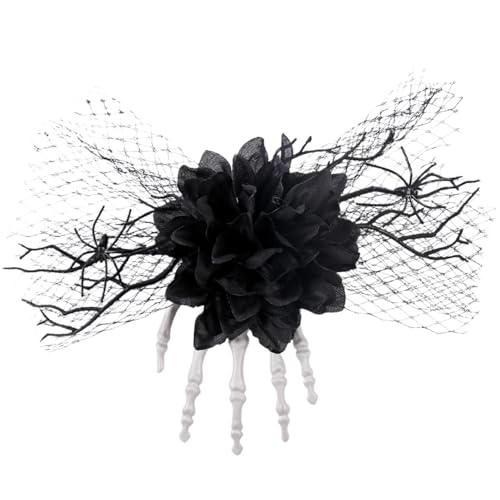 Nlrlo Halloween Skelett Haarspange für Damen: aufwendiges Design, das eine gotische Atmosphäre hervorruft, Gothic Skelett Damen Haarspange von Nlrlo