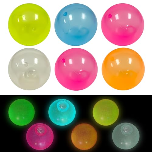 Antistressball Nacht Leuchtende Flummi Anti Stress Sticky Balls, NlsqEU 6pcs Klebrige Leuchtende Bälle, Kinder Stressball, klebrige Bälle zum Werfen an die Decke, Quetschspielzeug für Erwachsene von NlsqEU