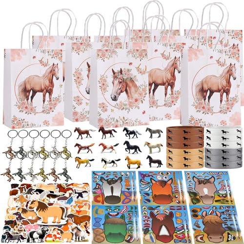 NlsqEU 110 Pcs Pferde Party Mitgebsel Kindergeburtstag, Pferde Geburtstagsdeko, Geschenktüten, Schlüsselanhänger, Modell Spielzeug, Silikonarmband, DIY Aufkleber, Aufkleber. Geburtstag Pinata Füllung NlsqEU 110 Pcs Pferde Party Mitgebsel Kindergeburtstag, Pferde Geburtstagsdeko, Geschenktüten, Schlüsselanhänger, Modell Spielzeug, Silikonarmband, DIY Aufkleber, Aufkleber. Geburtstag Pinata Füllung von NlsqEU