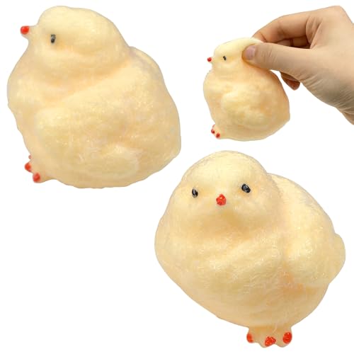 Taba Squishy Fufu Squishy, 2pcs Küken Squishy Toy Taba Squeeze Toy, NlsqEU Huhn Fidget Toys, Dehnbares Quetschspielzeug für Kinder und Erwachsene zum Abbau von Arbeitsstress(Küken Squishy) von NlsqEU