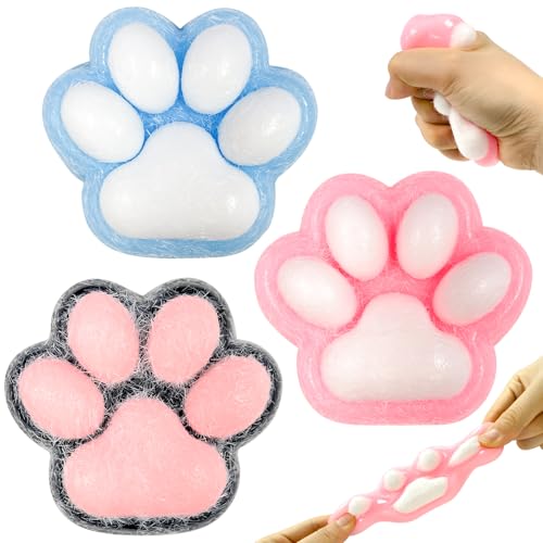 Taba Squishy Pfote Squishy, 3pcs Katzenpfoten Squishy Cat Paw Squeeze Toy, Fufu Squishy, NlsqEU Pfoten Anti Stress Spielzeug, Taba Pfoten Squishy für Kinder und Erwachsene zum Abbau von Arbeitsstress von NlsqEU