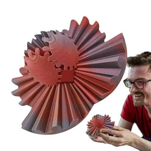 Gear Ball 3D Printed | Gear Sphere Cube Fidget Toy | 3D Printed Gear Ball Fidget | Gear Sphere Cube Fidget Toy - 3D Printed Activity Gear Ball, Stress-Relieving Fidget Toy for Adults & Kids Ages 6 von Nmkeqlos