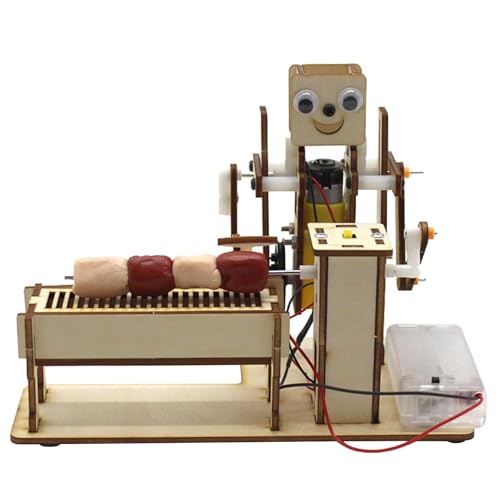 Nmkeqlos 3D-Holzpuzzle, Spielzeug-BBQ-Grill-Set für Kinder - Neuartige Kinderküchen-Spielset-Holzbausätze | Innovative Roboterbau-Bastelsets aus Holz für Kinder, und Mädchen von Nmkeqlos