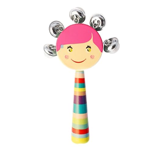 Nmkeqlos Jingle Stick Shaker, Jingle Handbells aus Holz, Handglocken aus Holz für Kinder, Cartoon-Kindermusikinstrumente, leichtes Musikspielzeug für Partygeschenke von Nmkeqlos