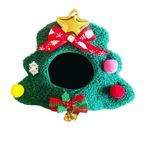 Nmkeqlos Puppe Dress Up Kleidung - Niedlicher Weihnachtsbaum Schneemann Form Plüsch Puppe Kopfbedeckung | Partybedarf, Urlaubspuppenkostüm für Familientreffen von Nmkeqlos